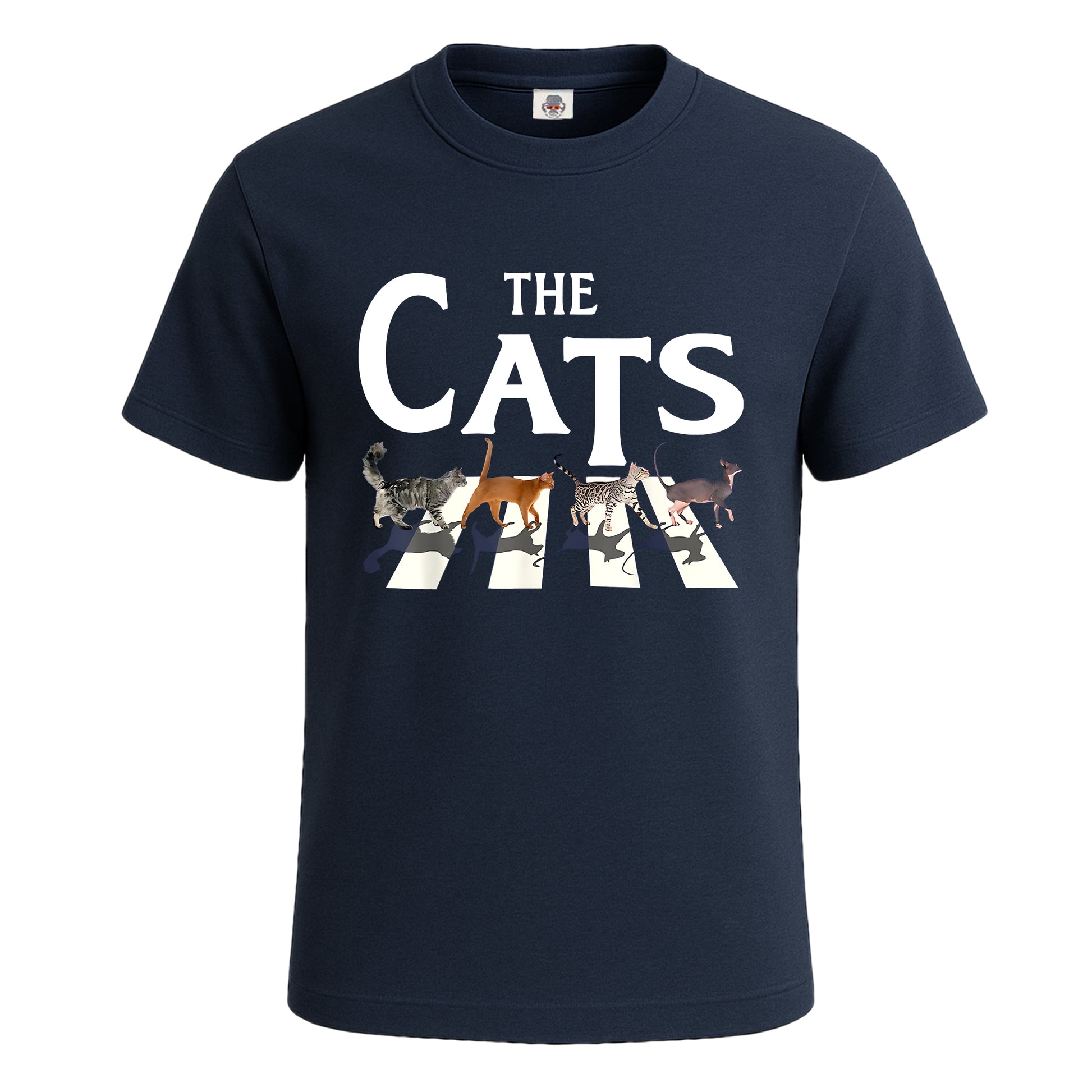 The Cats Abbey Road | T-Shirt For Men's NAVY T-SHIRT The Cats Abbey Road | T-Shirt For Men's