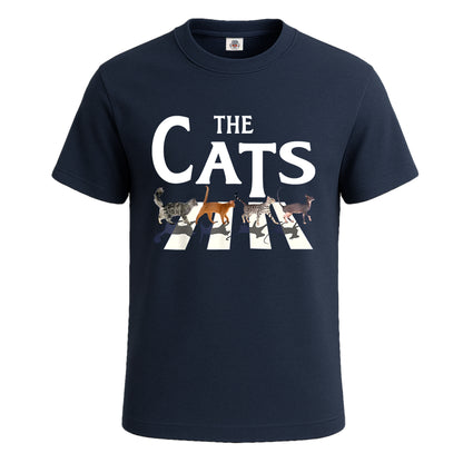 The Cats Abbey Road | T-Shirt For Men's NAVY T-SHIRT The Cats Abbey Road | T-Shirt For Men's
