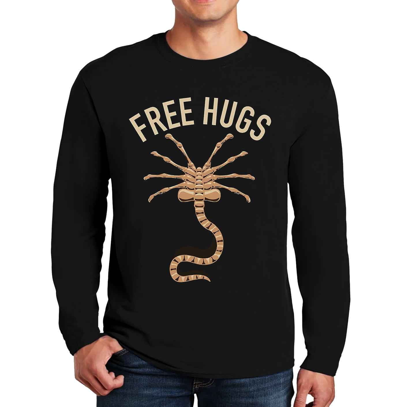 Alien Facehugger Free| Men's Long Sleeve Alien Facehugger Free| Men's Long Sleeve