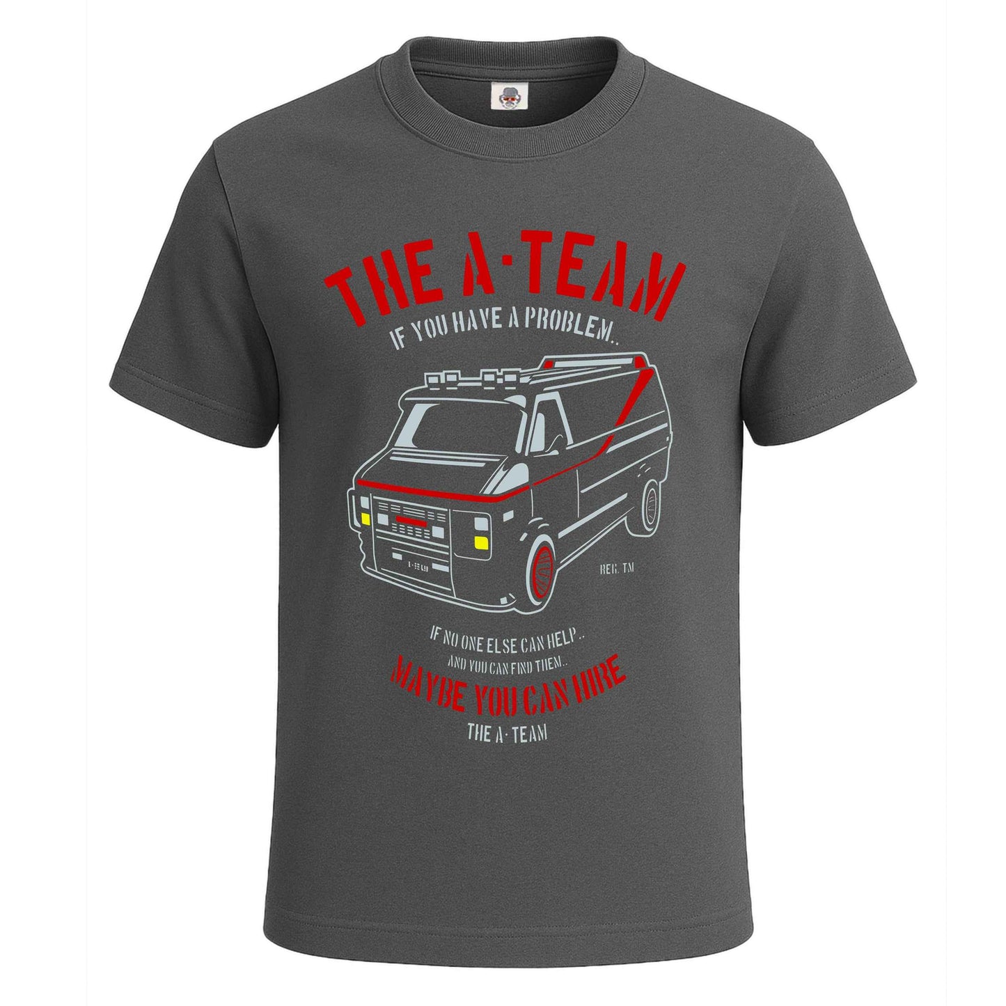 The A-team Retro | T-Shirt For Men's Charcoal The A-team Retro | T-Shirt For Men's