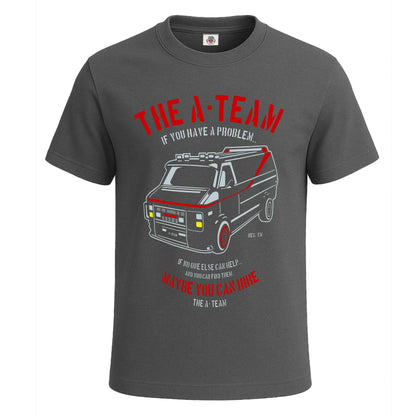 The A-team Retro | T-Shirt For Men's Charcoal The A-team Retro | T-Shirt For Men's