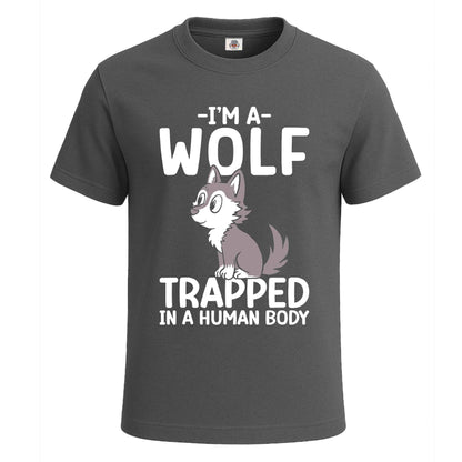 I Am A Wolf Trapped | T-Shirt For Men's