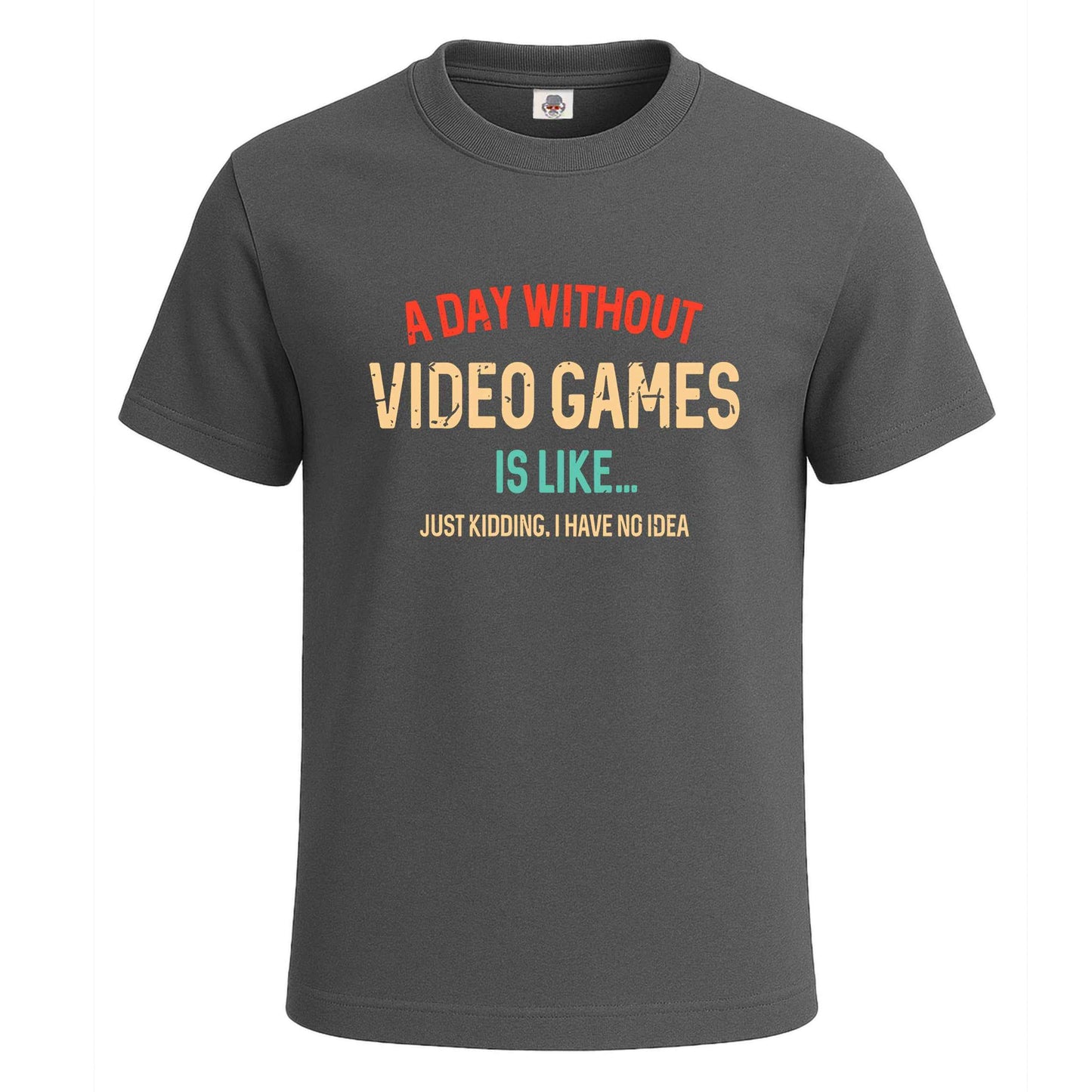 A Day Without Videos Games | T-Shirt For Men's Charcoal A Day Without Videos Games | T-Shirt For Men's