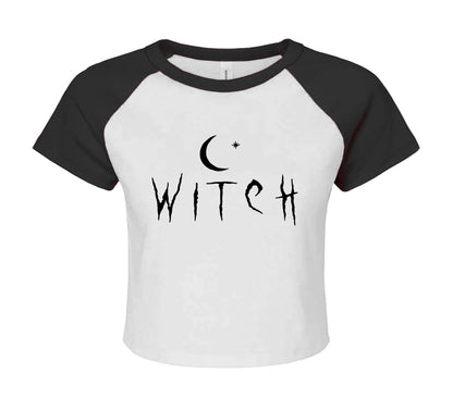 WITCH MOON STAR | LADIES RAGLAN CROP TOP