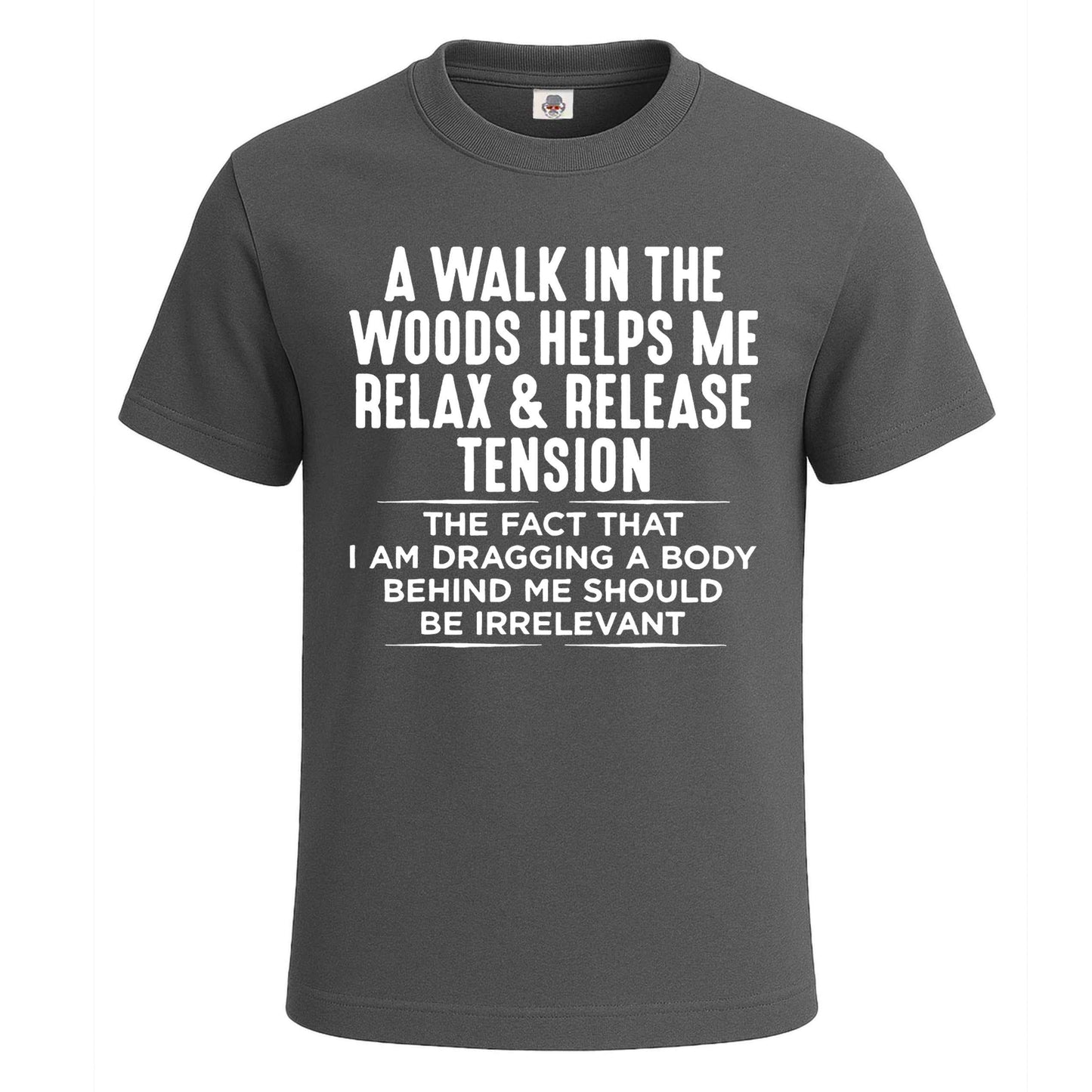A Walk In The Woods | T-Shirt For Men's Charcoal A Walk In The Woods | T-Shirt For Men's