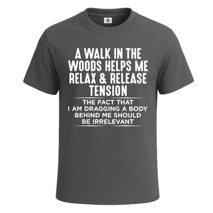 A Walk In The Woods | T-Shirt For Men's Charcoal A Walk In The Woods | T-Shirt For Men's
