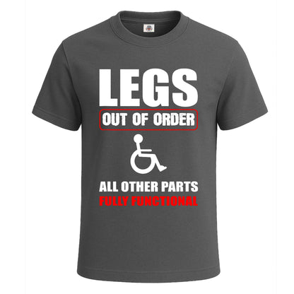 Legs Out Of Order | T-Shirt For Men's Charcoal Legs Out Of Order | T-Shirt For Men's