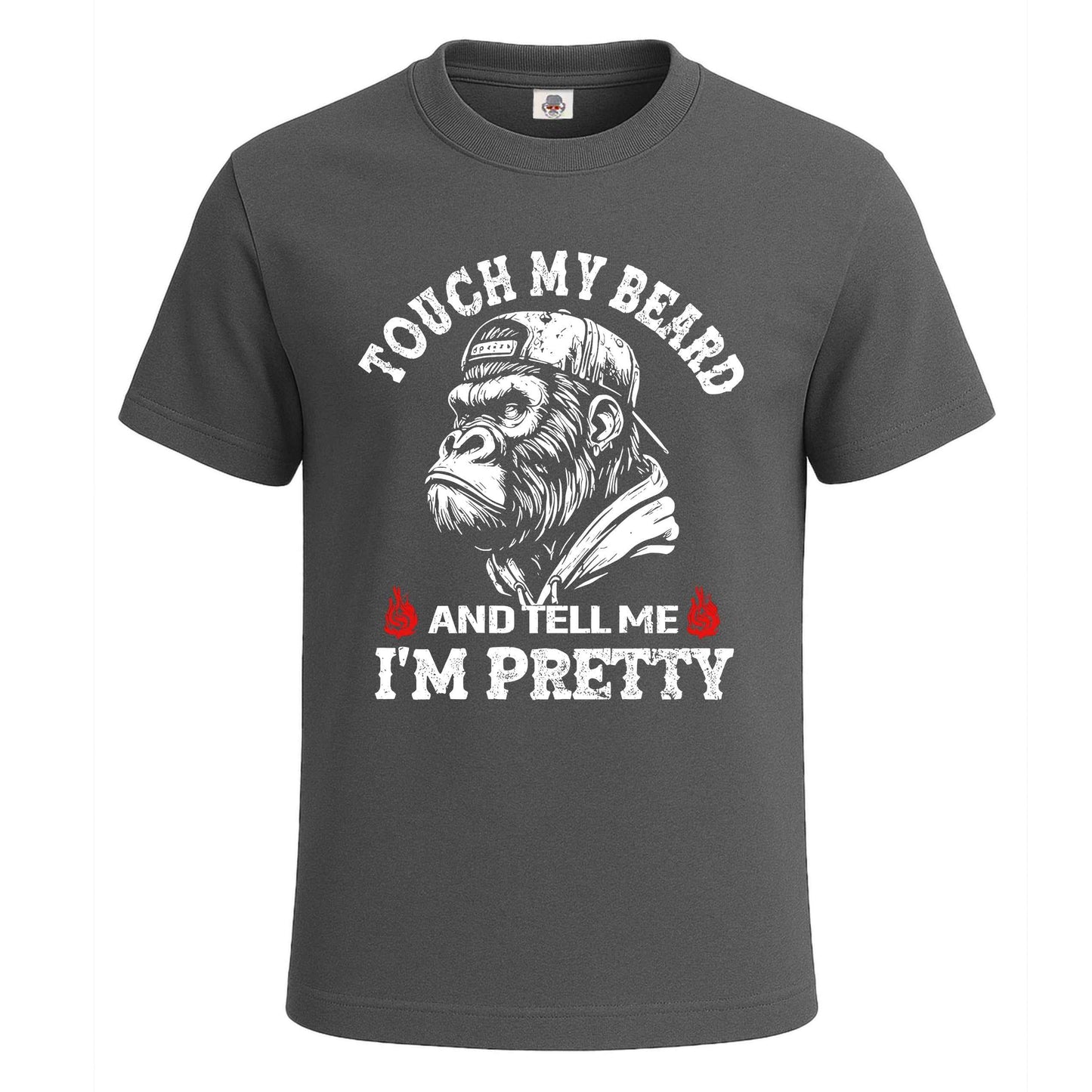 TOUCH MY BEARD AND | T-Shirt For Men's Charcoal TOUCH MY BEARD AND | T-Shirt For Men's