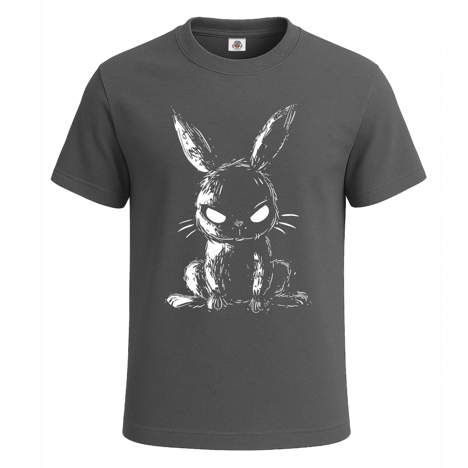 Creepy Rabbit Comics | T-Shirt For Men's Charcoal Creepy Rabbit Comics | T-Shirt For Men's