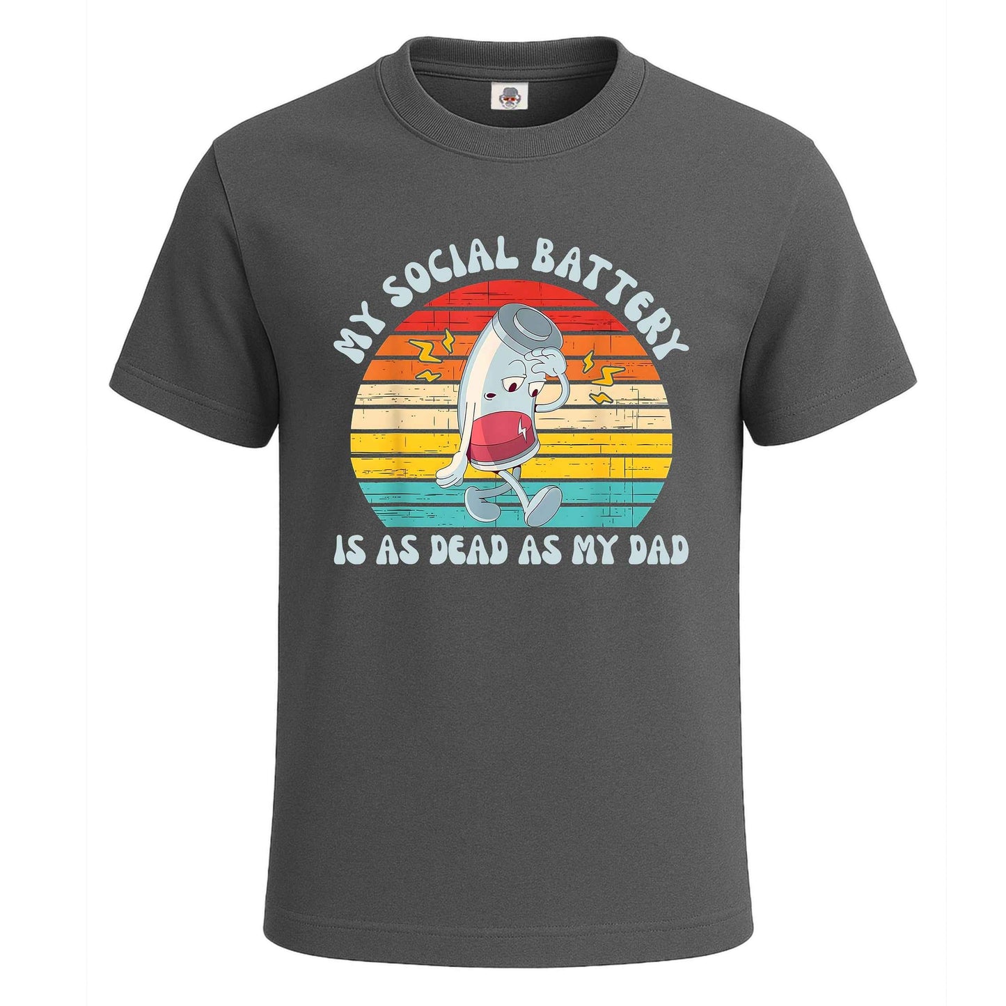 My Social Battery Is As | T-Shirt For Men's Charcoal My Social Battery Is As | T-Shirt For Men's