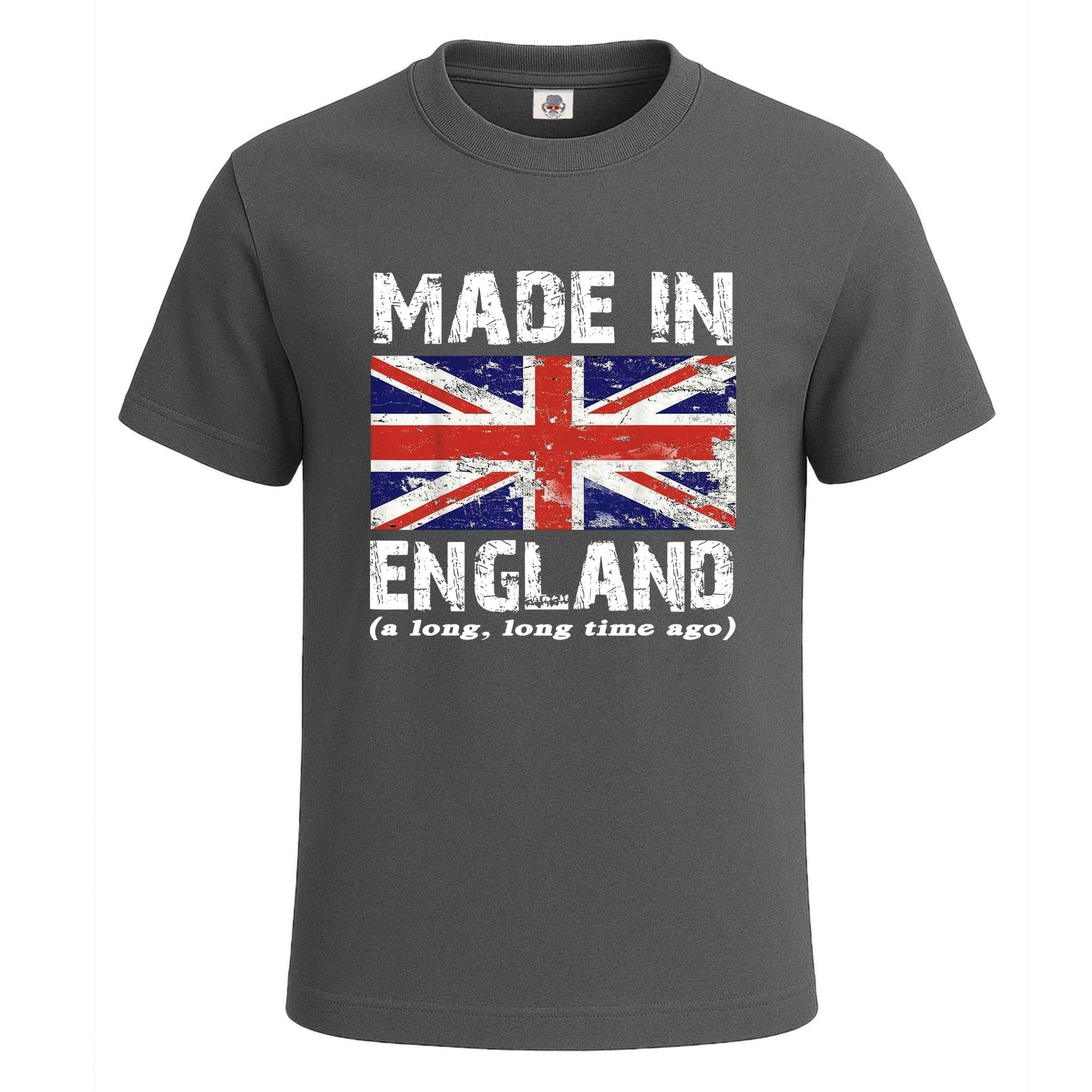 Made In England A Long Ago | T-Shirt For Men's Charcoal Made In England A Long Ago | T-Shirt For Men's