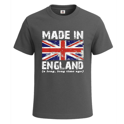 Made In England A Long Ago | T-Shirt For Men's Charcoal Made In England A Long Ago | T-Shirt For Men's