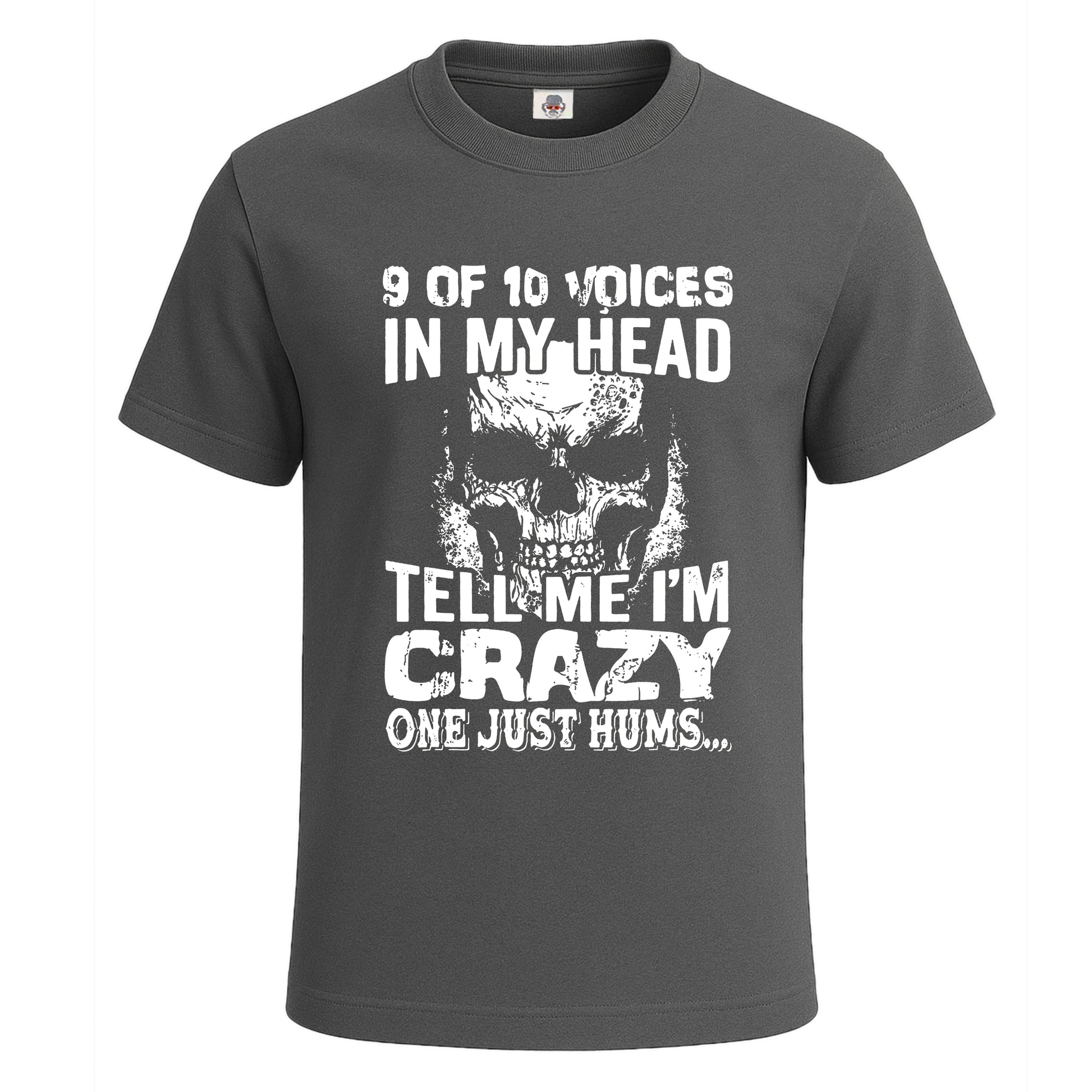 9 Of 10 Voice In My Head | T-Shirt For Men's Charcoal 9 Of 10 Voice In My Head | T-Shirt For Men's
