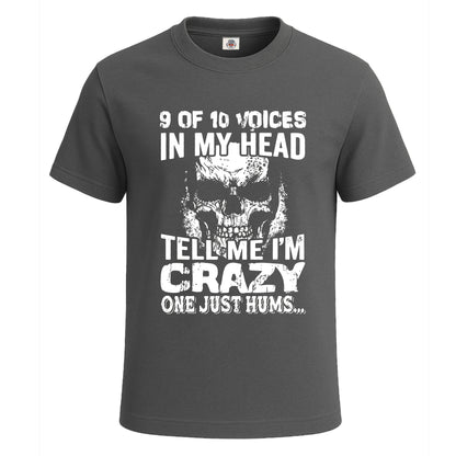 9 Of 10 Voice In My Head | T-Shirt For Men's Charcoal 9 Of 10 Voice In My Head | T-Shirt For Men's