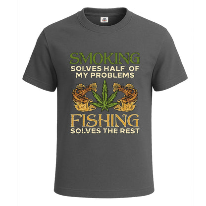 Smoking Solves Half | T-Shirt For Men's
