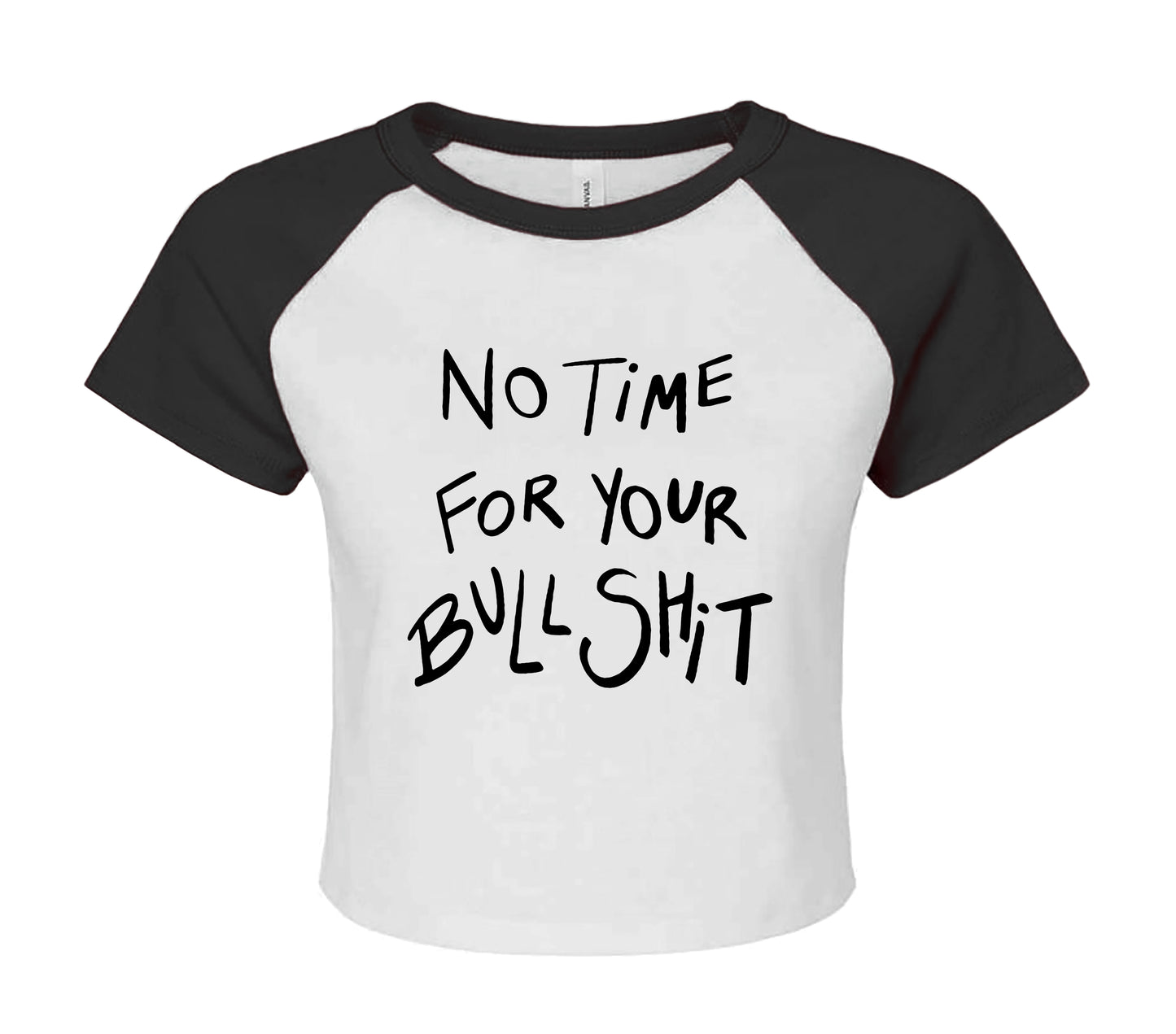 NOT TIME FOR | LADIES RAGLAN CROP TOP