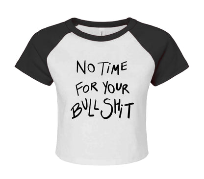 NOT TIME FOR | LADIES RAGLAN CROP TOP