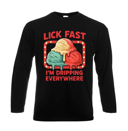 Lick Fast Melting Ice Cream | Men's Long Sleeve Lick Fast Melting Ice Cream | Men's Long Sleeve