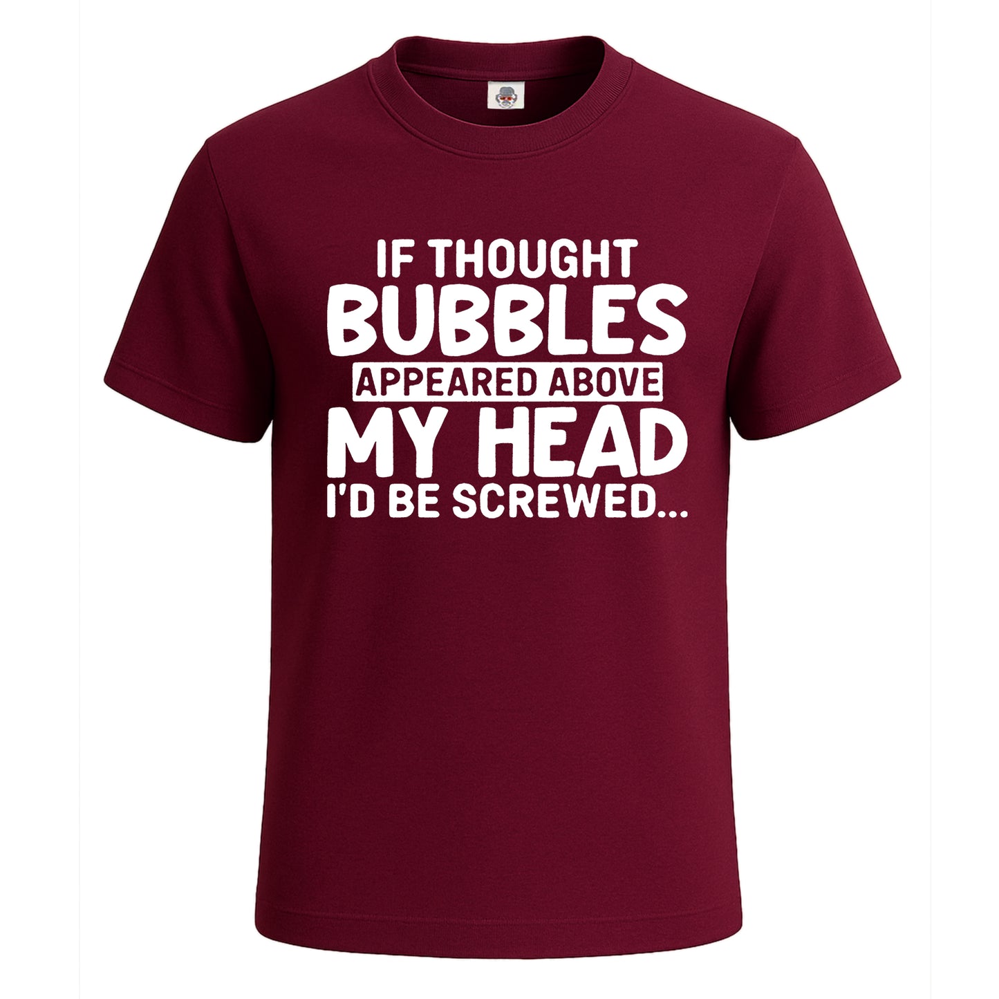 If Thought Bubbles | T-Shirt For Men's Maroon If Thought Bubbles | T-Shirt For Men's