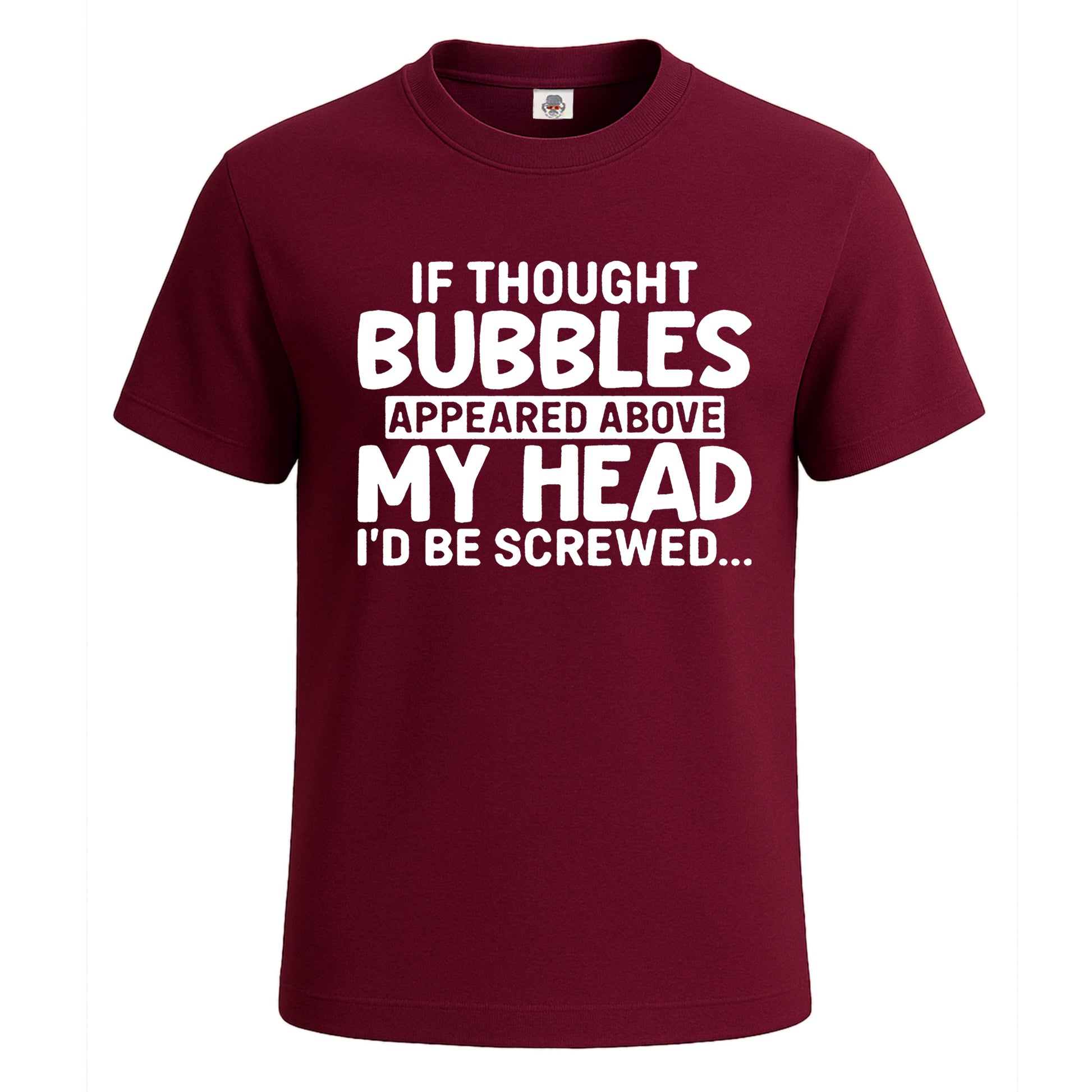 If Thought Bubbles | T-Shirt For Men's Maroon If Thought Bubbles | T-Shirt For Men's