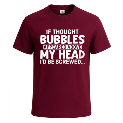 If Thought Bubbles | T-Shirt For Men's Maroon If Thought Bubbles | T-Shirt For Men's