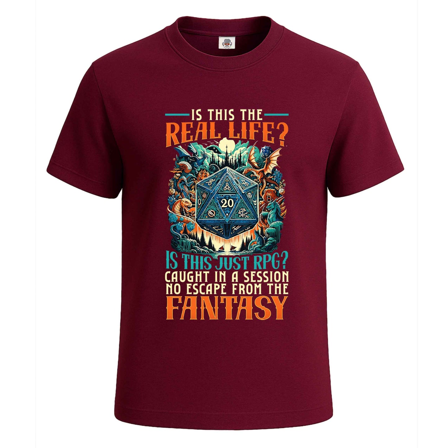 Is This The Real Life | T-Shirt For Men's Maroon Is This The Real Life | T-Shirt For Men's