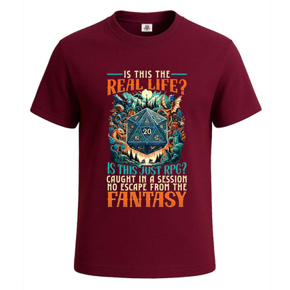 Is This The Real Life | T-Shirt For Men's Maroon Is This The Real Life | T-Shirt For Men's