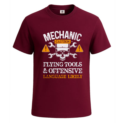 Mechanic Caution  Flying | T-Shirt For Men's