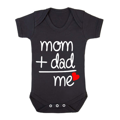 Mom Dad Me Love | BABY GROW BLACK BABY GROW Mom Dad Me Love | BABY GROW