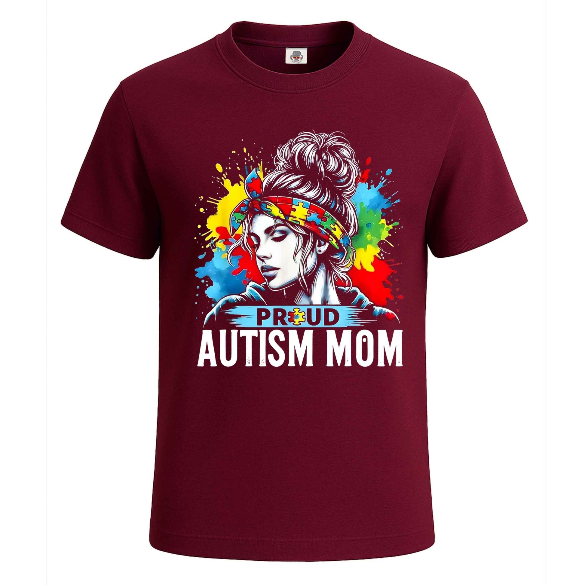 Proud Autism Mom | T-Shirt For Men's Maroon Proud Autism Mom | T-Shirt For Men's