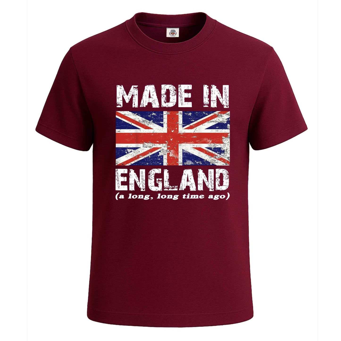 Made In England A Long Ago | T-Shirt For Men's Maroon Made In England A Long Ago | T-Shirt For Men's