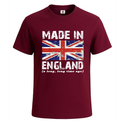 Made In England A Long Ago | T-Shirt For Men's Maroon Made In England A Long Ago | T-Shirt For Men's