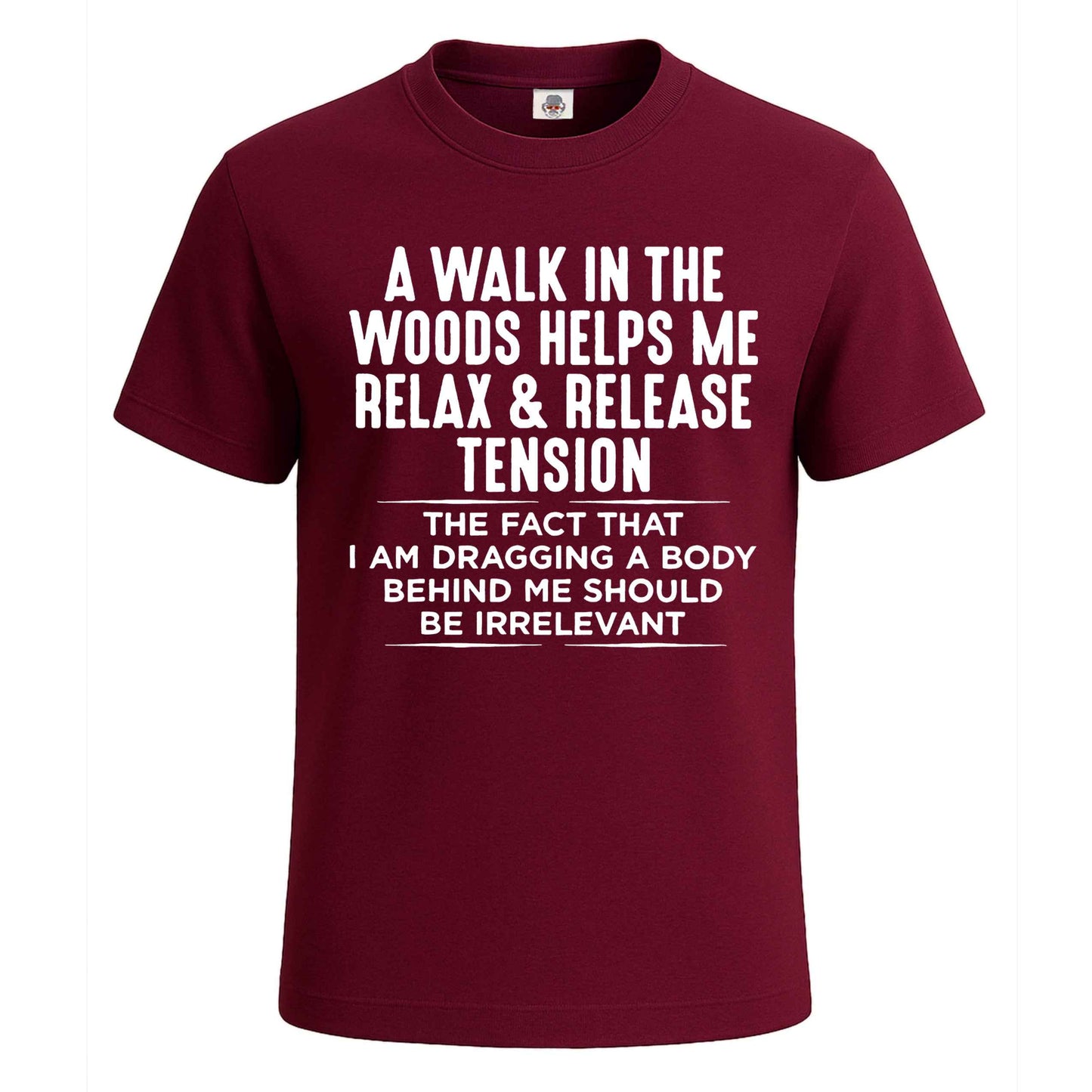 A Walk In The Woods | T-Shirt For Men's Maroon A Walk In The Woods | T-Shirt For Men's