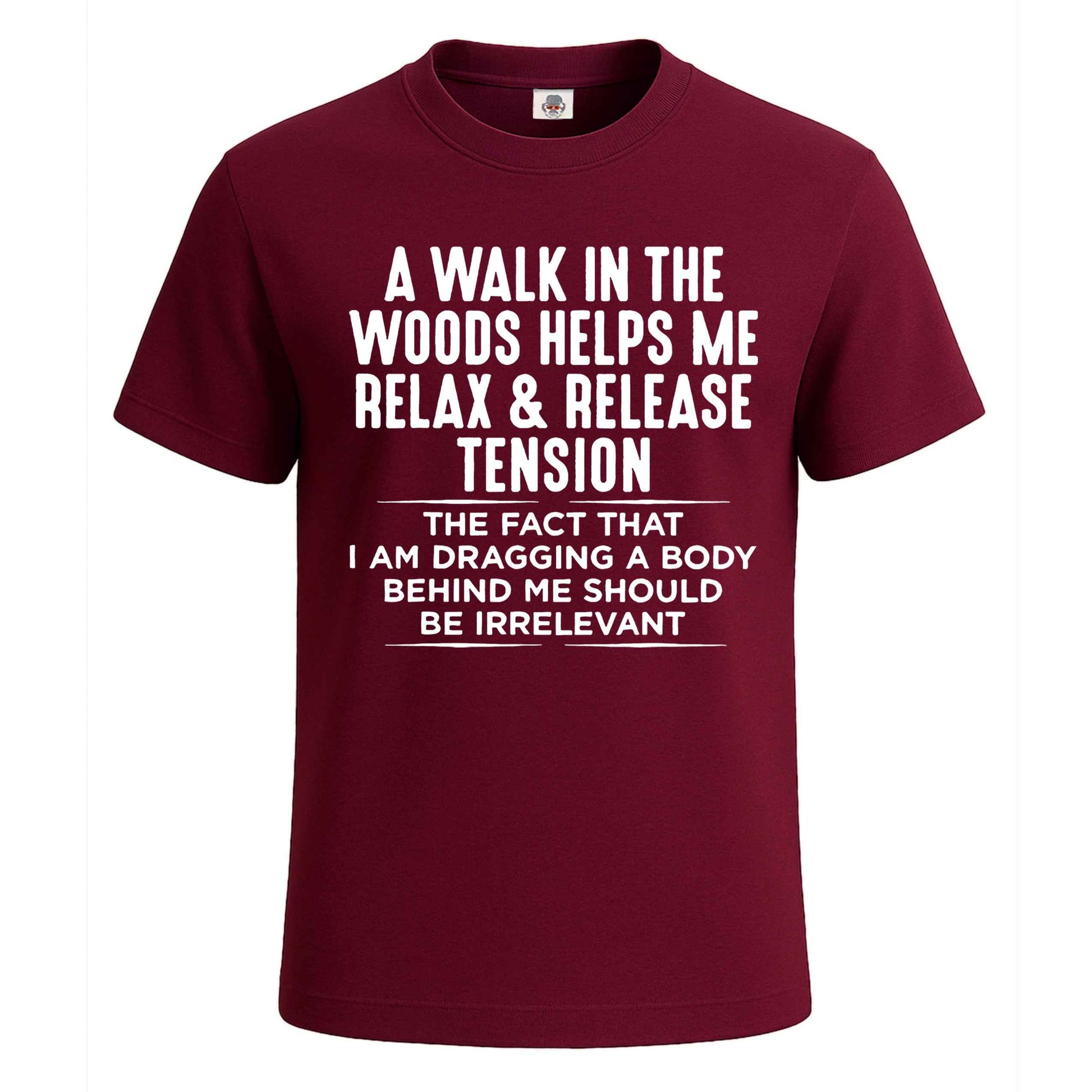 A Walk In The Woods | T-Shirt For Men's Maroon A Walk In The Woods | T-Shirt For Men's