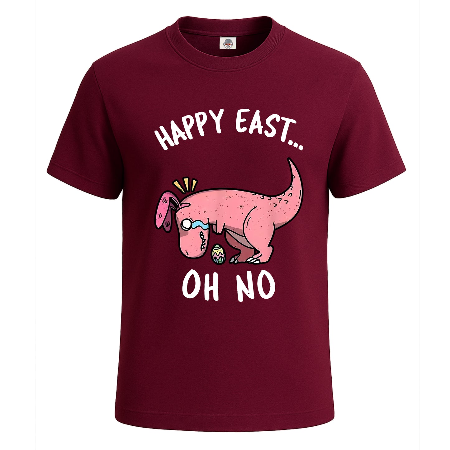 Happy East Oh No | T-Shirt For Men's Maroon Happy East Oh No | T-Shirt For Men's