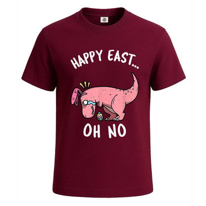 Happy East Oh No | T-Shirt For Men's Maroon Happy East Oh No | T-Shirt For Men's