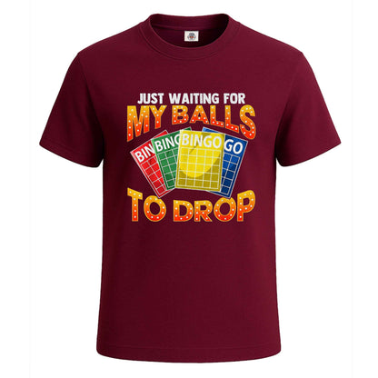 Just Waiting For My Balls | T-Shirt For Men's