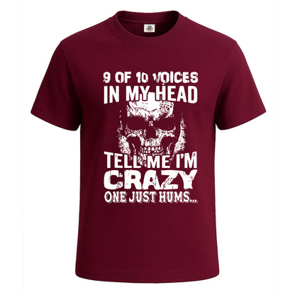 9 Of 10 Voice In My Head | T-Shirt For Men's Maroon 9 Of 10 Voice In My Head | T-Shirt For Men's