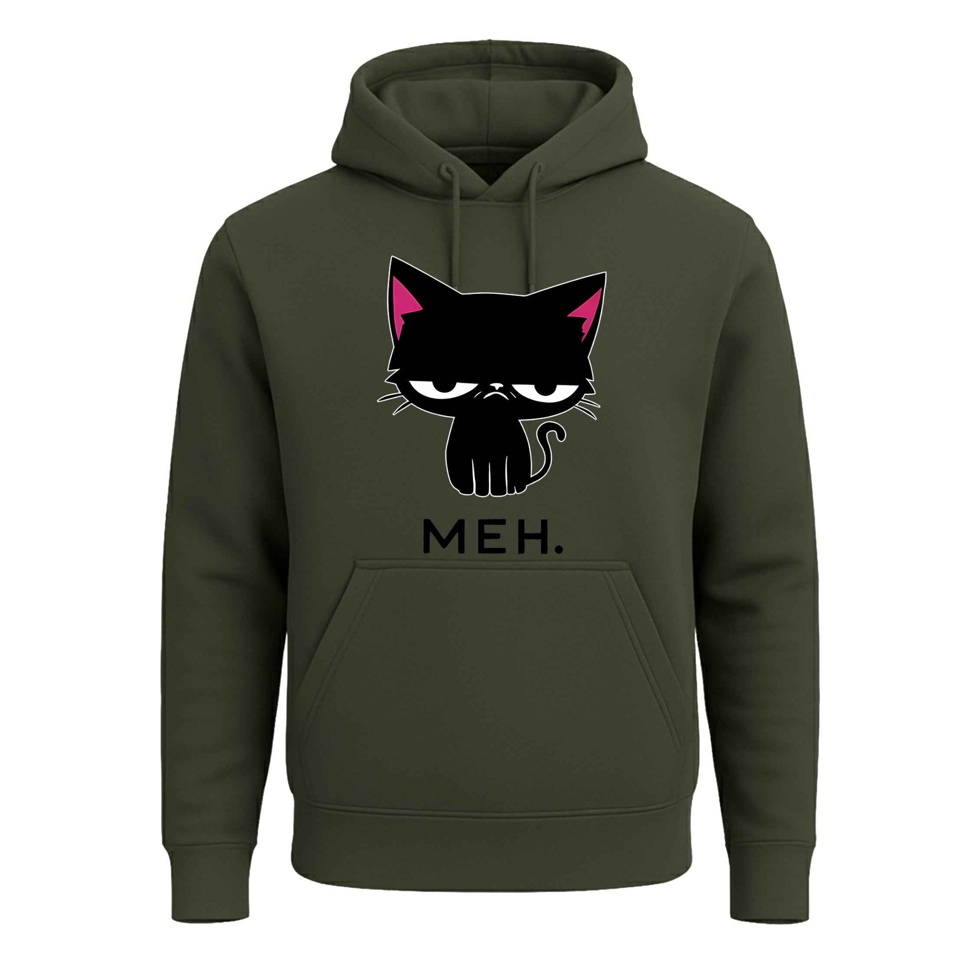 Meh Black Cat Funny | Hoody For Men's