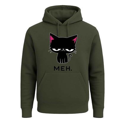 Meh Black Cat Funny | Hoody For Men's