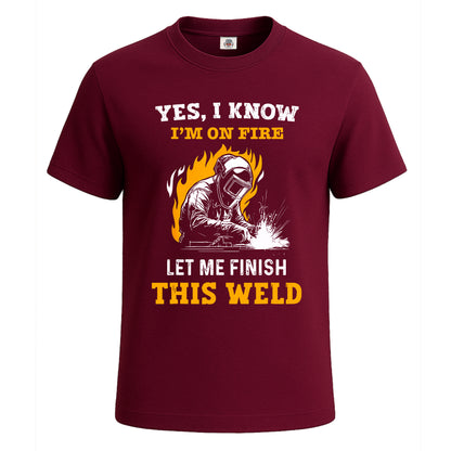 Yes I Know I'm On Fire | T-Shirt For Men's Maroon Yes I Know I'm On Fire | T-Shirt For Men's