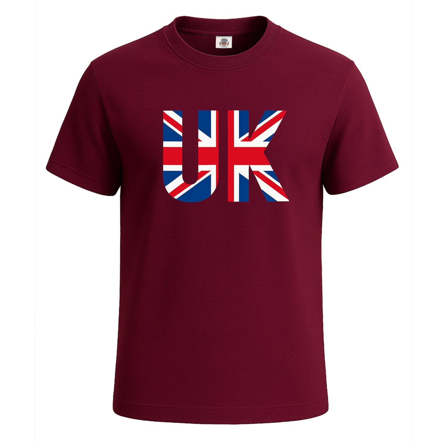 Union Jack England Flag | T-Shirt For Men's Maroon Union Jack England Flag | T-Shirt For Men's