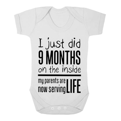 I Just Did 9 Months | BABY GROW WHITE BABY GROW I Just Did 9 Months | BABY GROW