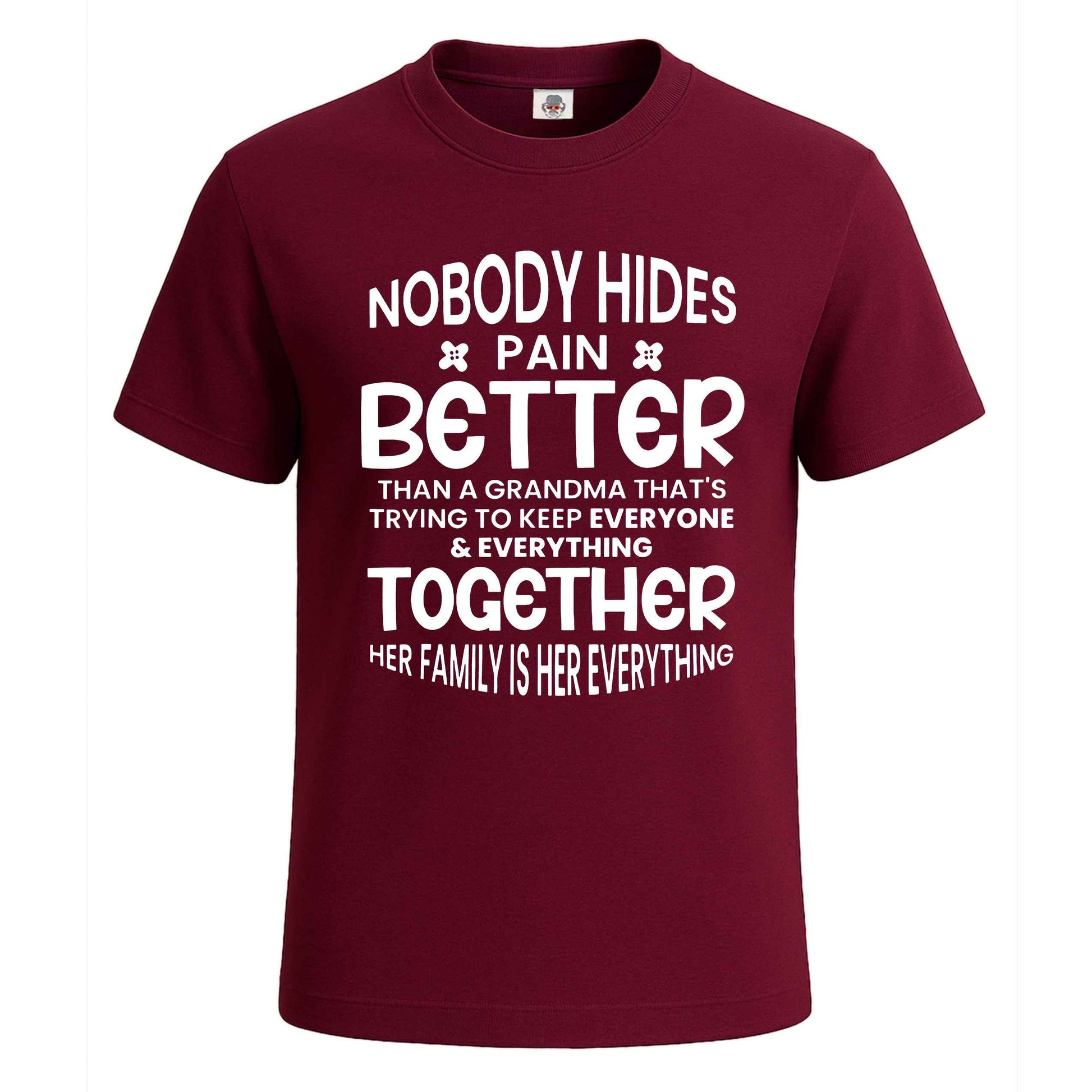 Nobody Hidee Pain | T-Shirt For Men's Maroon Nobody Hidee Pain | T-Shirt For Men's