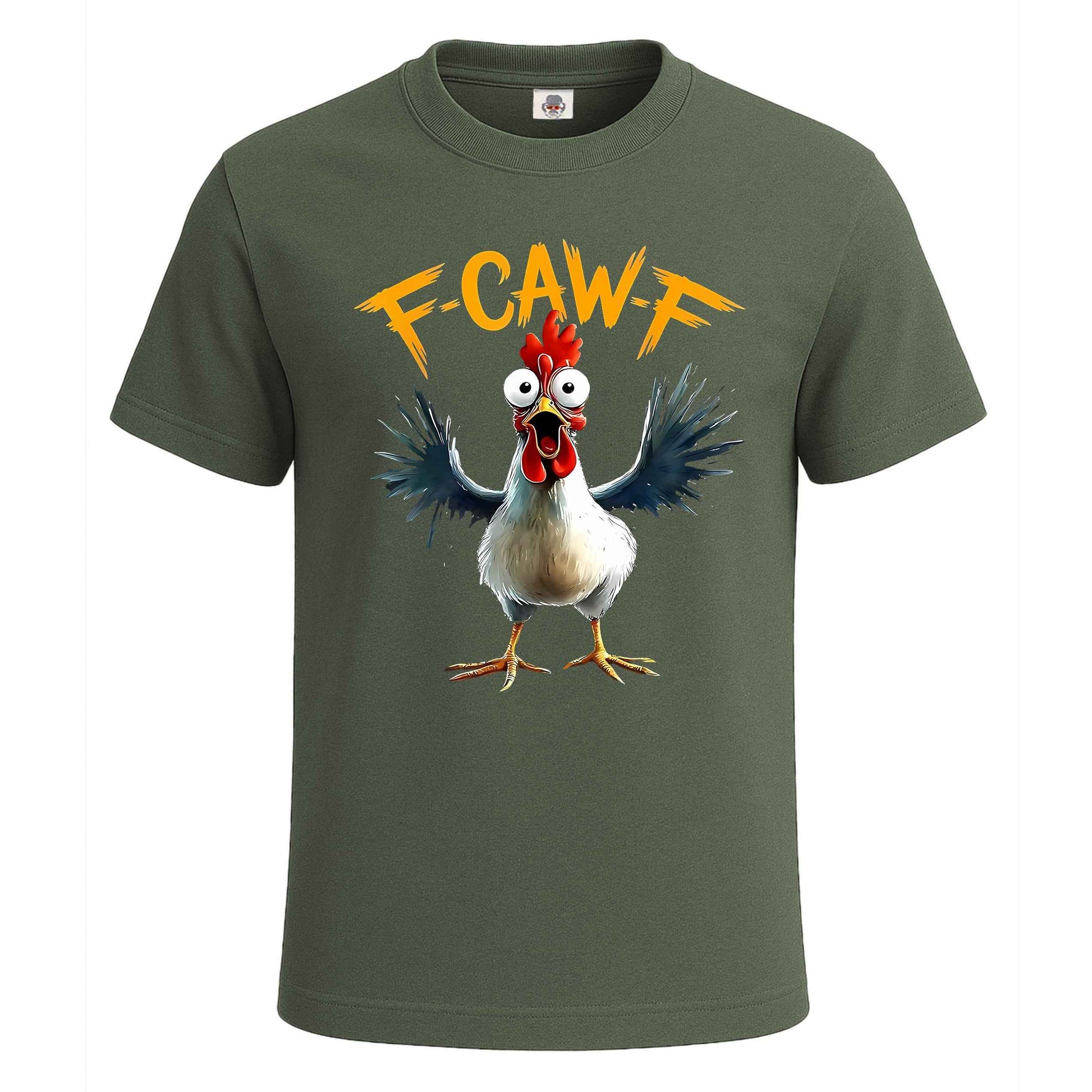 F Caw F White Cock | T-Shirt For Men's