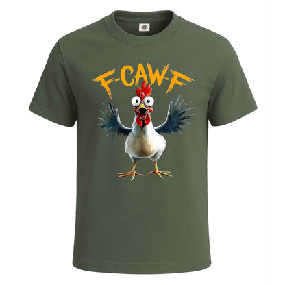F Caw F White Cock | T-Shirt For Men's