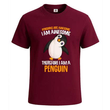 Penguins Are Awesome | T-Shirt For Men's Maroon Penguins Are Awesome | T-Shirt For Men's