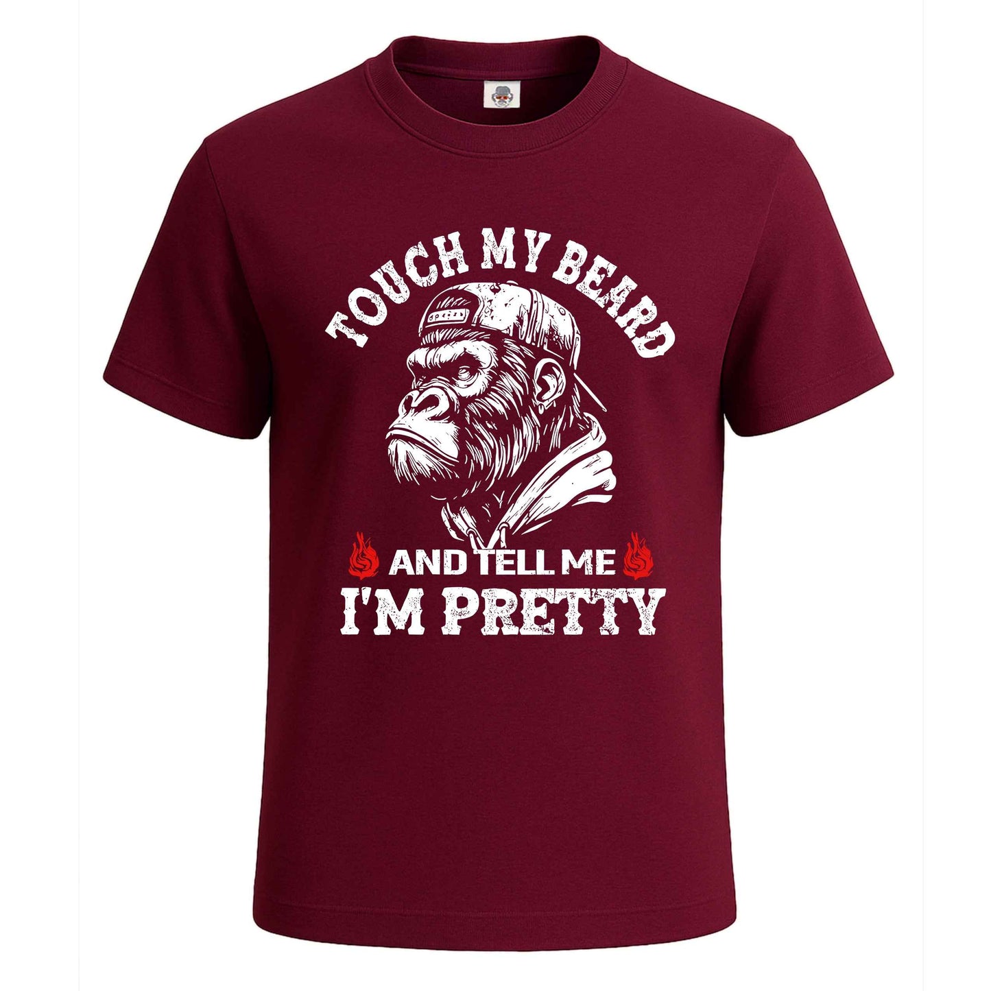 TOUCH MY BEARD AND | T-Shirt For Men's Maroon TOUCH MY BEARD AND | T-Shirt For Men's