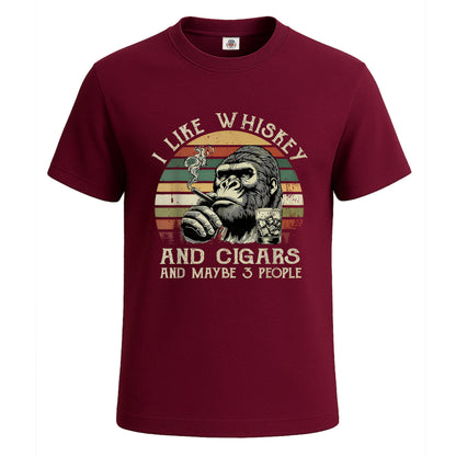 I Like Whiskey | T-Shirt For Men's Maroon I Like Whiskey | T-Shirt For Men's