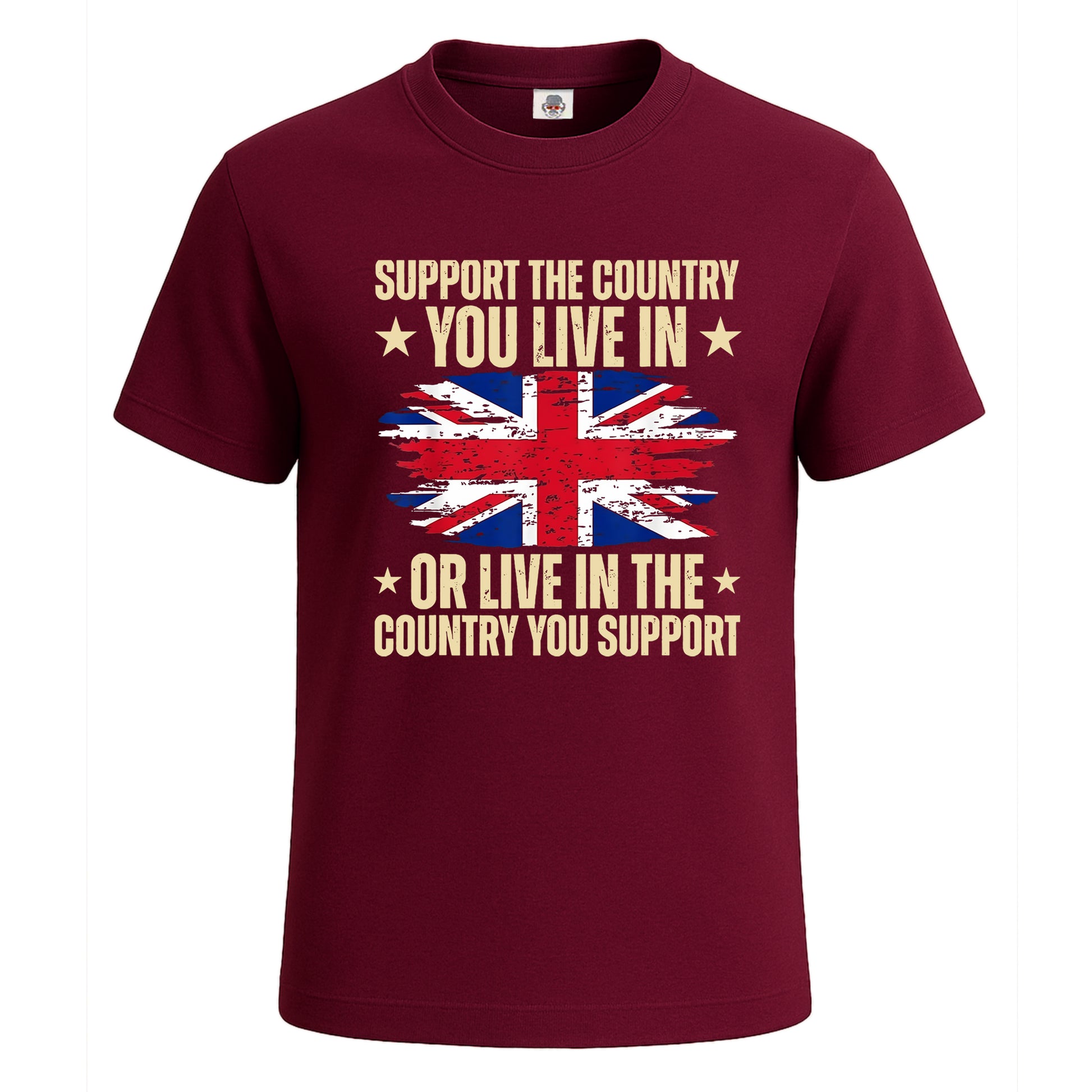 Support The Country You | T-Shirt For Men's Maroon Support The Country You | T-Shirt For Men's